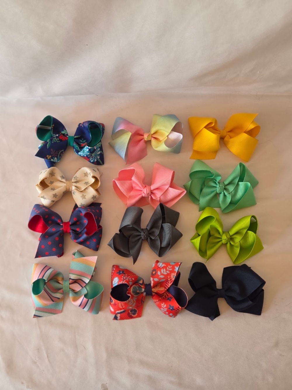 Matilda Jane Grosgrain Ribbon Hair Bows Lot Of 12 4"